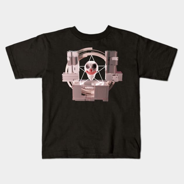 Creepy clown gate Kids T-Shirt by occultfx